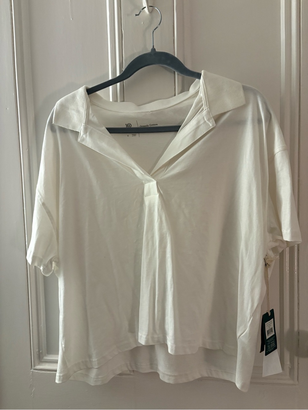 Women’s white Short Sleeve Polo Top